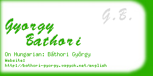 gyorgy bathori business card