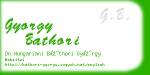 gyorgy bathori business card